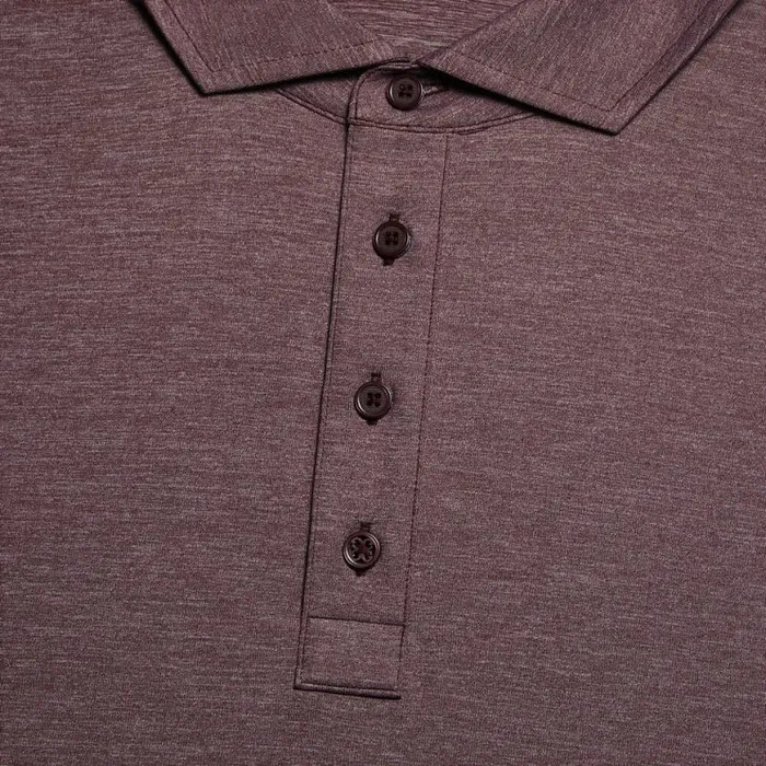 Polos Men GFORE RIB GUSSET LONG SLEEVE MLANGE ICE NYLON SUN SHIRT Heather Port Polos Men GFORE RIB GUSSET LONG SLEEVE MLANGE ICE NYLON SUN SHIRT Heather Port