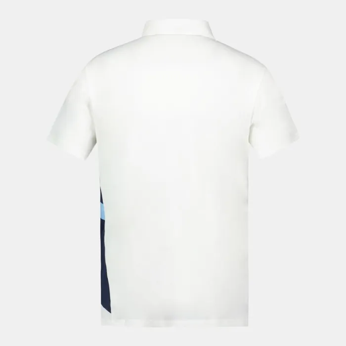 Polos Shirts Men Le Coq Sportif Aviron Bayonnais Polo Shirt New Optical White