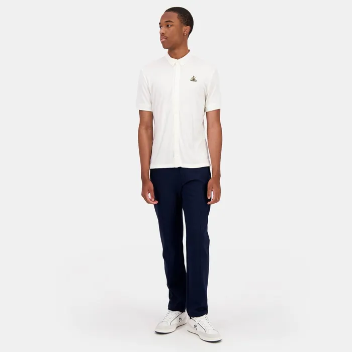 Polos Shirts Men Le Coq Sportif Coq D039or Shirt Manches Courtes Marshmallow