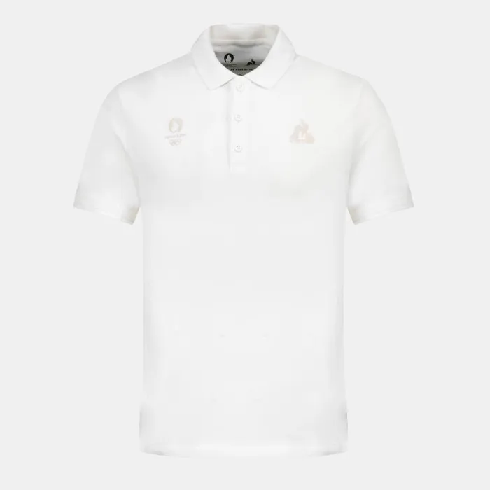 Polos Shirts Men Le Coq Sportif Paris 2024 Polo Shirt Marshmallow