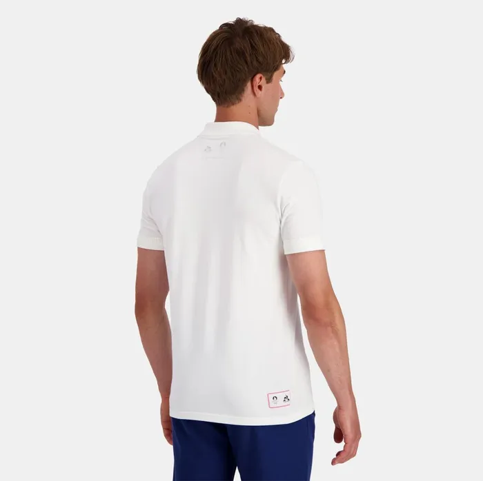 Polos Shirts Men Le Coq Sportif Paris 2024 Polo Shirt Marshmallow