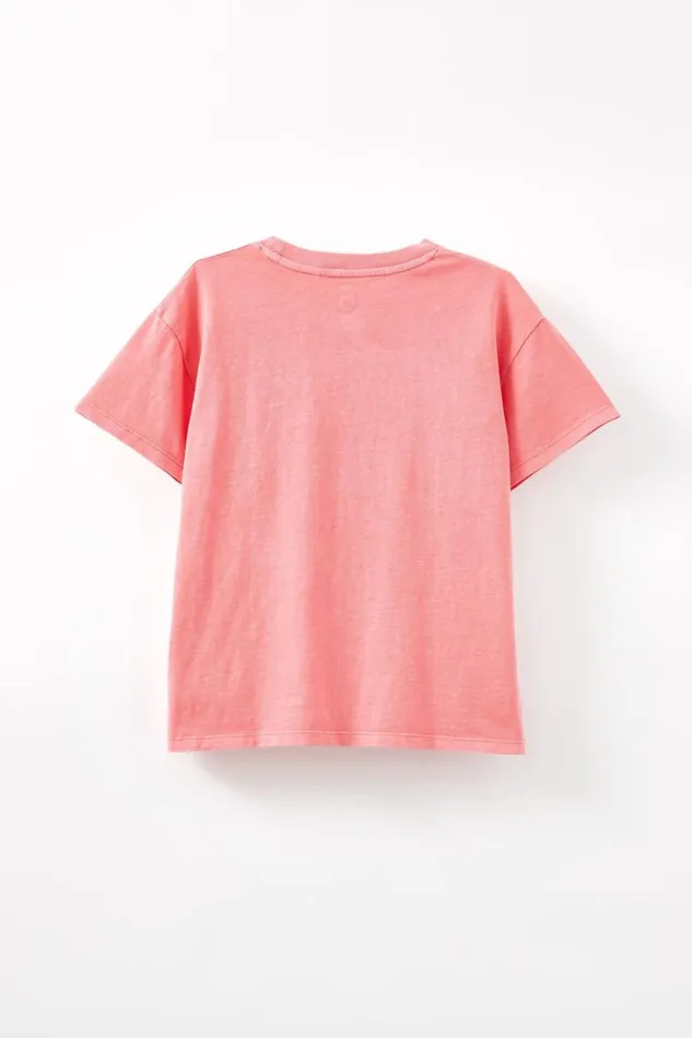 Poppy Short Sleeve Print Tee Orange Coral Washfloral Pocket Girls Cotton On Tops and TShirts Poppy Short Sleeve Print Tee Orange Coral Washfloral Pocket Girls Cotton On Tops and TShirts