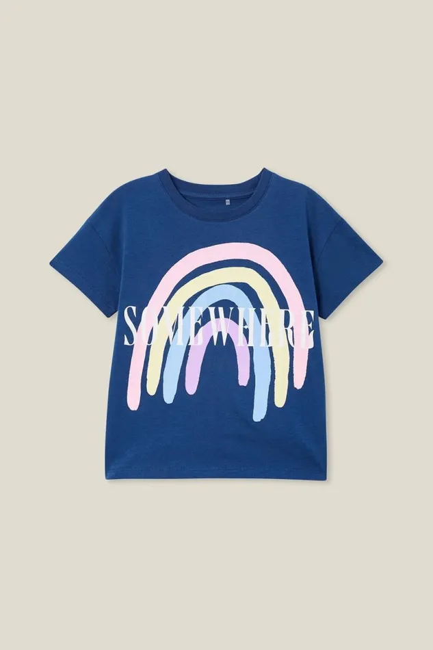 Poppy Short Sleeve Print Tee Petty Bluesomewhere Rainbow Girls Cotton On Tops and TShirts Poppy Short Sleeve Print Tee Petty Bluesomewhere Rainbow Girls Cotton On Tops and TShirts