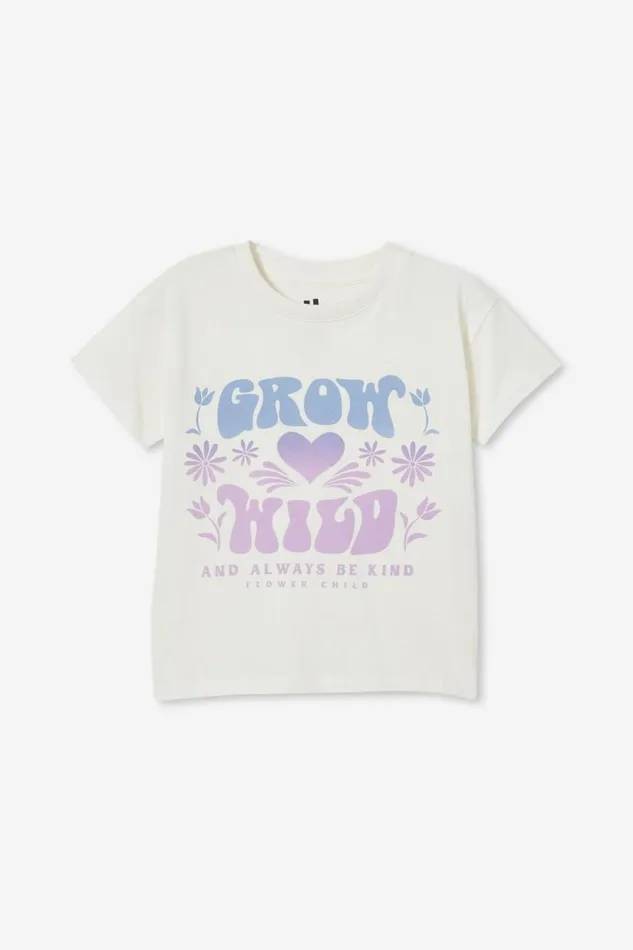 Poppy Short Sleeve Print Tee Vanilladusk Blue Grow Wild Girls Cotton On Tops and TShirts Poppy Short Sleeve Print Tee Vanilladusk Blue Grow Wild Girls Cotton On Tops and TShirts
