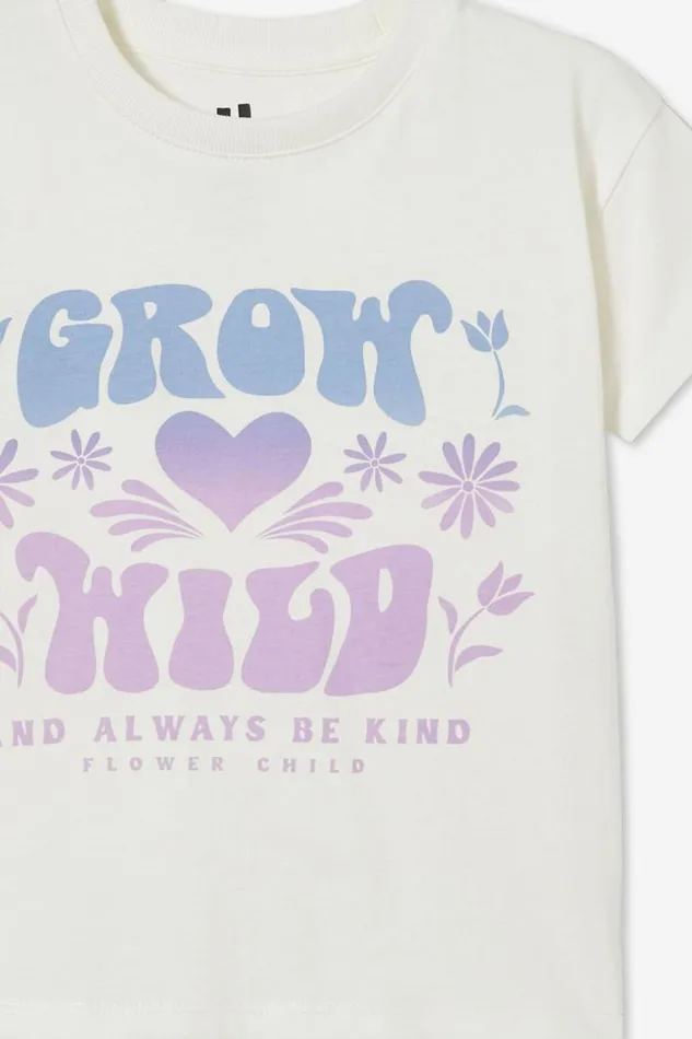 Poppy Short Sleeve Print Tee Vanilladusk Blue Grow Wild Girls Cotton On Tops and TShirts Poppy Short Sleeve Print Tee Vanilladusk Blue Grow Wild Girls Cotton On Tops and TShirts