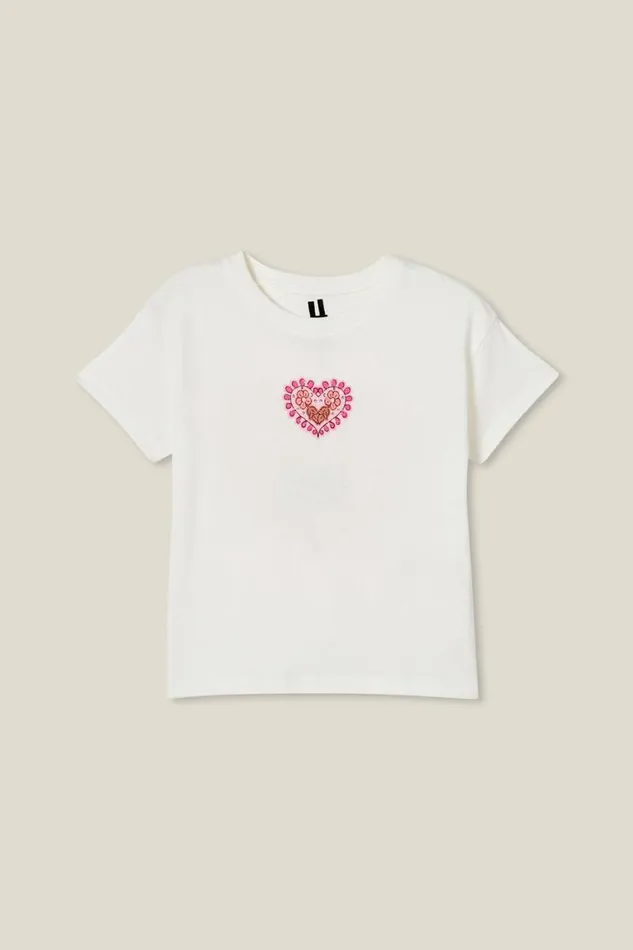 Poppy Short Sleeve Print Tee Vanillastay Wild Heart Girls Cotton On Tops and TShirts Poppy Short Sleeve Print Tee Vanillastay Wild Heart Girls Cotton On Tops and TShirts