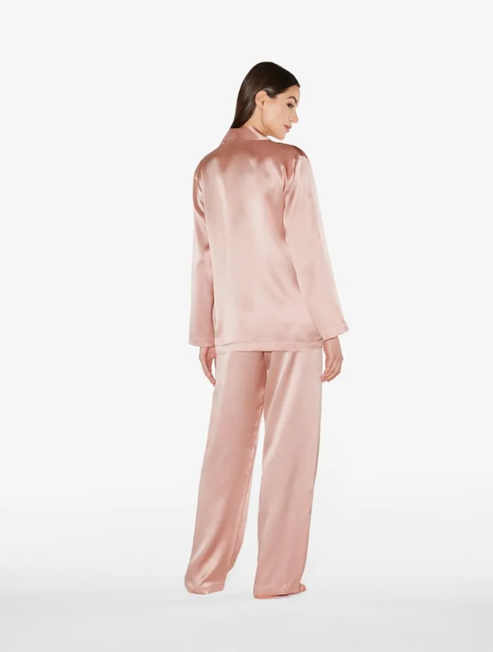 Powder Pink Silk Pajama Set Sleepwear La Perla Pajamas
