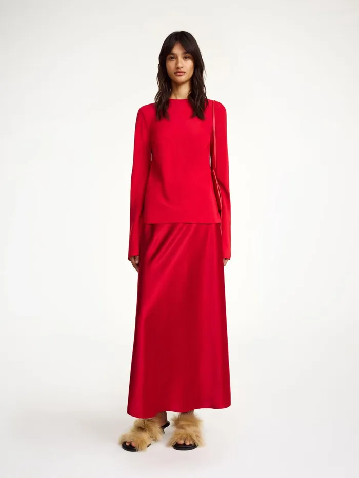 Pricilla Top Dark Chilli Women By Malene Birger Tops and Blouses