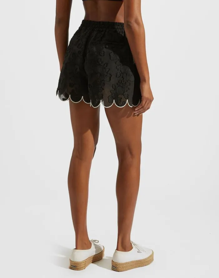 PullUp Shorts Embroidered Begonia Nero Women La Double J Shorts and Pants PullUp Shorts Embroidered Begonia Nero Women La Double J Shorts and Pants