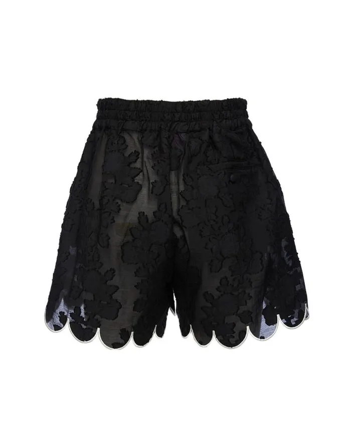 PullUp Shorts Embroidered Begonia Nero Women La Double J Shorts and Pants PullUp Shorts Embroidered Begonia Nero Women La Double J Shorts and Pants