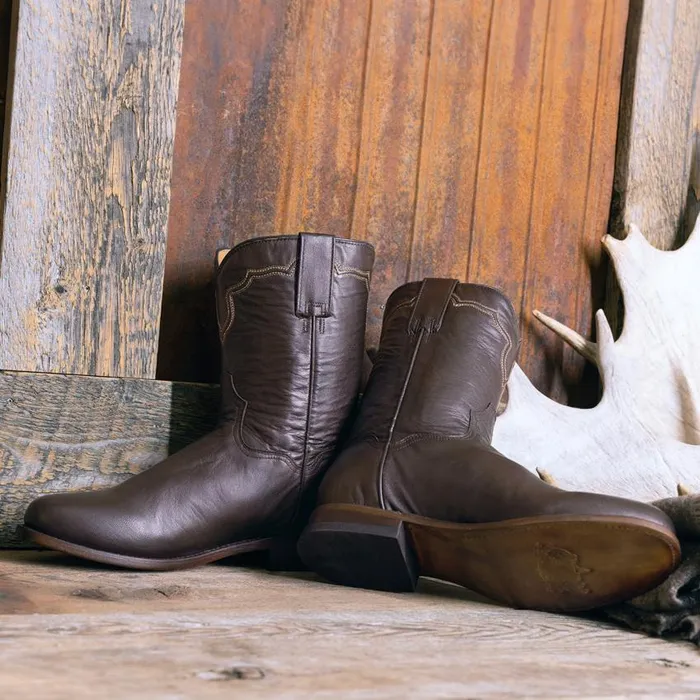 Puncher Boots Brown Men Stetson Ropers