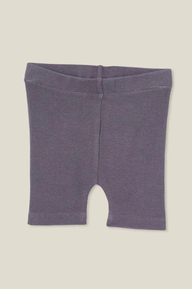 Rain Rib Bike Shorties Rabbit Grey Wash Baby Cotton On Bottoms