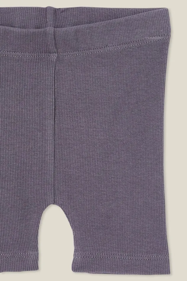 Rain Rib Bike Shorties Rabbit Grey Wash Baby Cotton On Bottoms