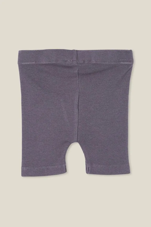 Rain Rib Bike Shorties Rabbit Grey Wash Baby Cotton On Bottoms
