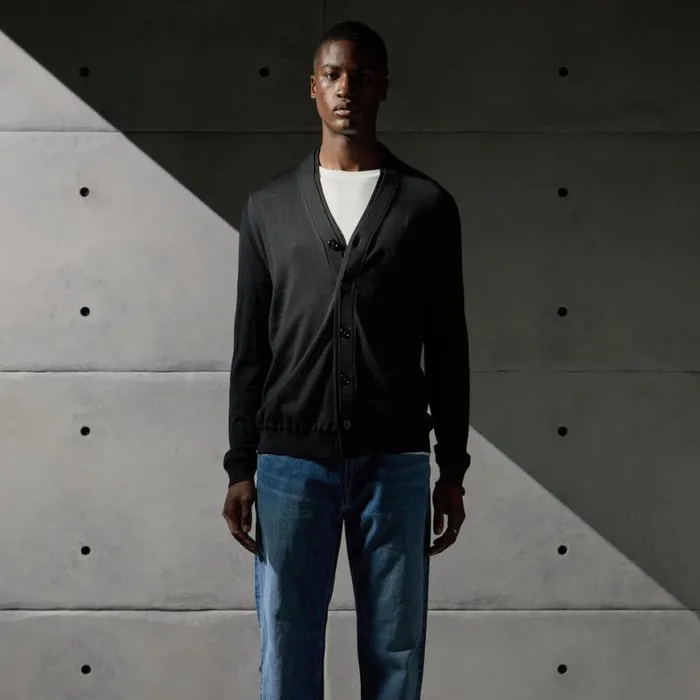 Ready To Wear Men GFORE FINE MERINO WOOL CARDIGAN Onyx