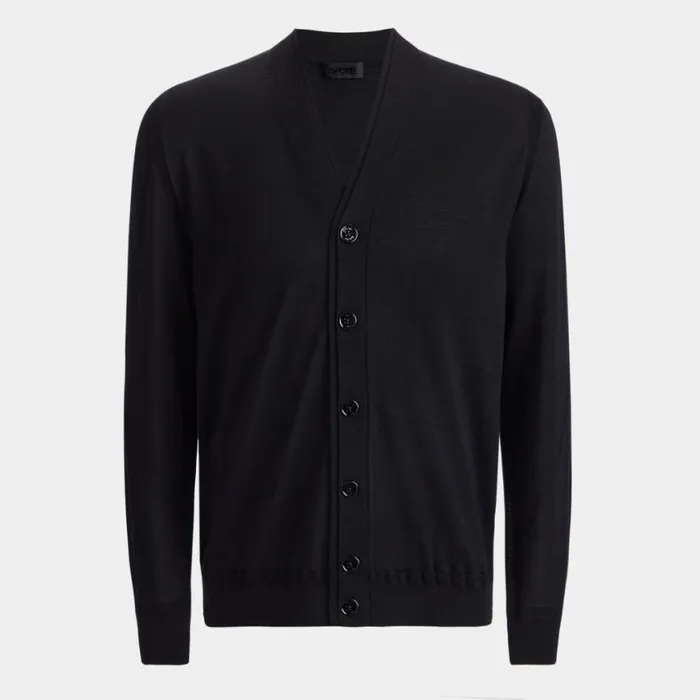 Ready To Wear Men GFORE FINE MERINO WOOL CARDIGAN Onyx Ready To Wear Men GFORE FINE MERINO WOOL CARDIGAN Onyx