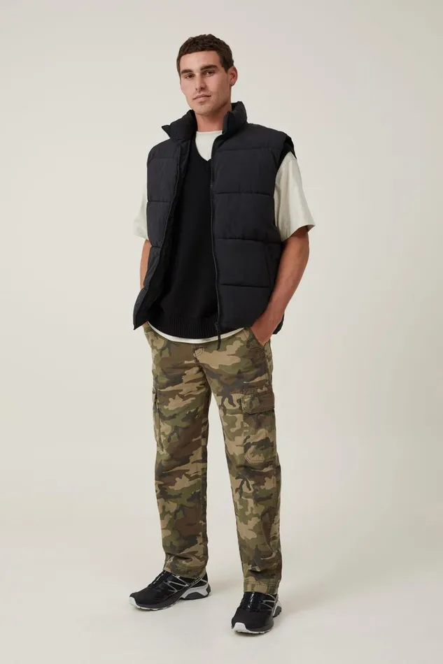 Recycled Puffer Vest Black Men Cotton On Jackets