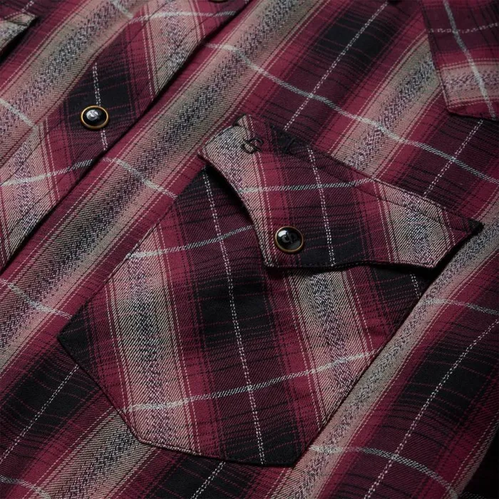 Red Marl Plaid Western Shirt Red Men Stetson Western Shirts