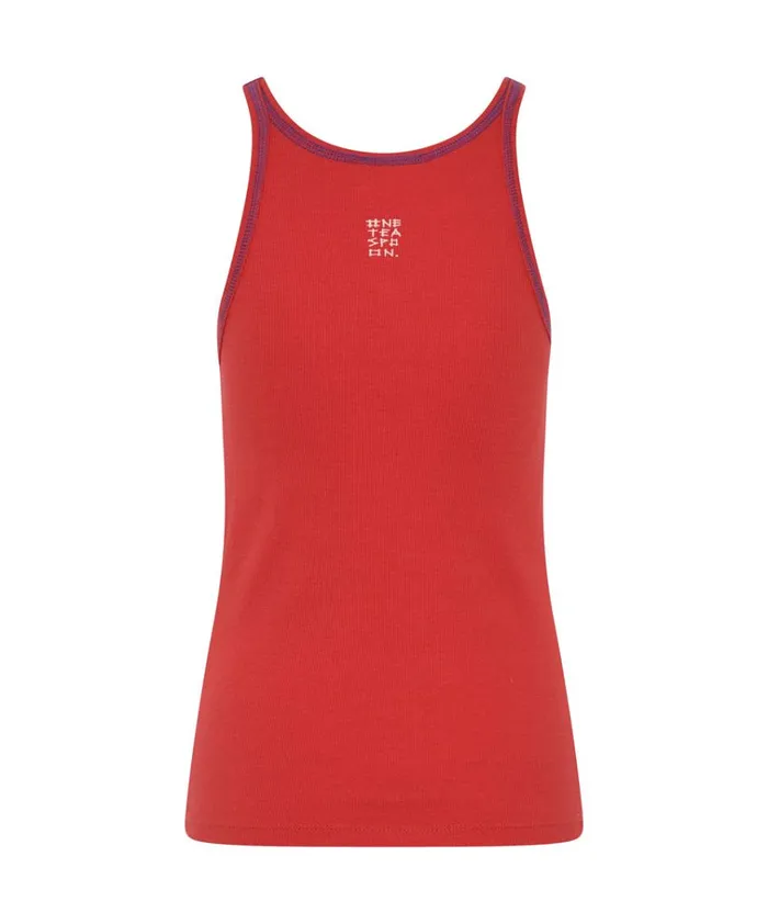 RED ONE TEASPOON LOGO SINGLET Women One Teaspoon Tees and Tanks RED ONE TEASPOON LOGO SINGLET Women One Teaspoon Tees and Tanks