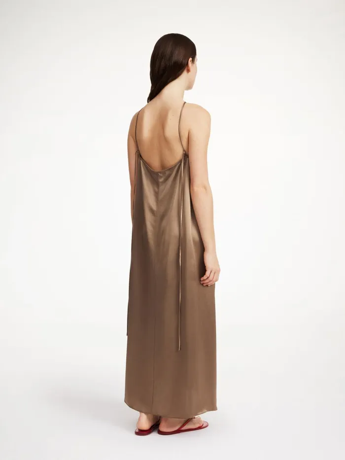 Reganne Maxi Dress Shitake Women By Malene Birger Dresses