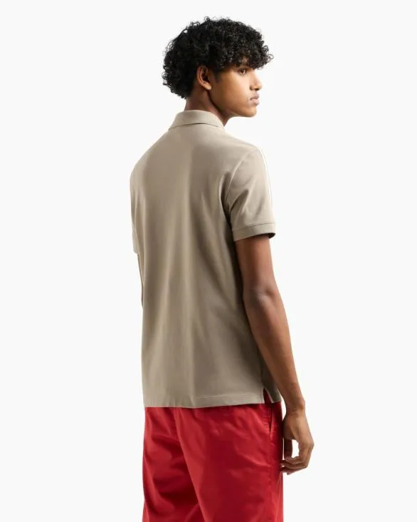 Regular Fit Polo Shirt With Signature Logo Beige Men Armani Polo Shirts Regular Fit Polo Shirt With Signature Logo Beige Men Armani Polo Shirts