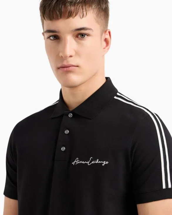 Regular Fit Polo Shirt With Signature Logo Black Men Armani Polo Shirts Regular Fit Polo Shirt With Signature Logo Black Men Armani Polo Shirts