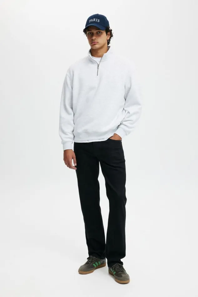 Regular Straight Jean Selvedge Rinse Black Men Cotton On Jeans