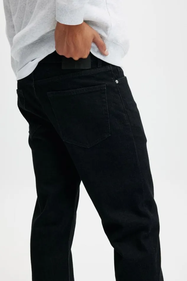 Regular Straight Jean Selvedge Rinse Black Men Cotton On Jeans Regular Straight Jean Selvedge Rinse Black Men Cotton On Jeans