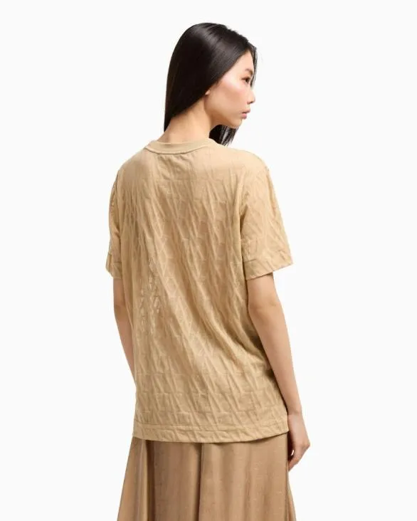 Relaxed Fit TShirts Beige Women Armani TShirts Relaxed Fit TShirts Beige Women Armani TShirts