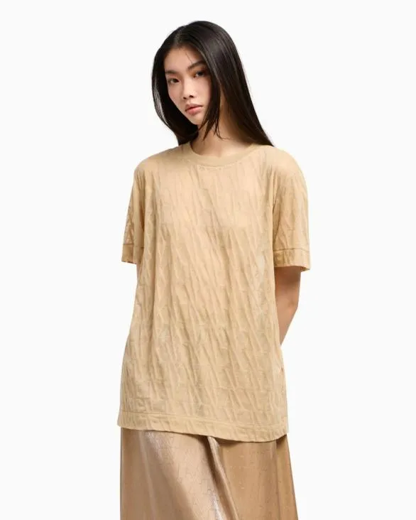 Relaxed Fit TShirts Beige Women Armani TShirts Relaxed Fit TShirts Beige Women Armani TShirts