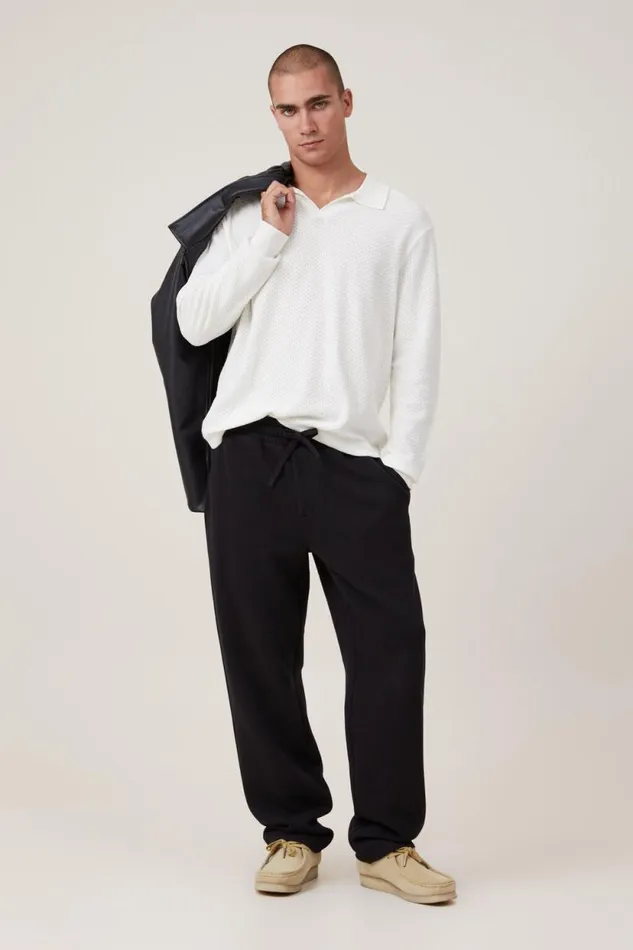 Relaxed Track Pant Black Men Cotton On Pants