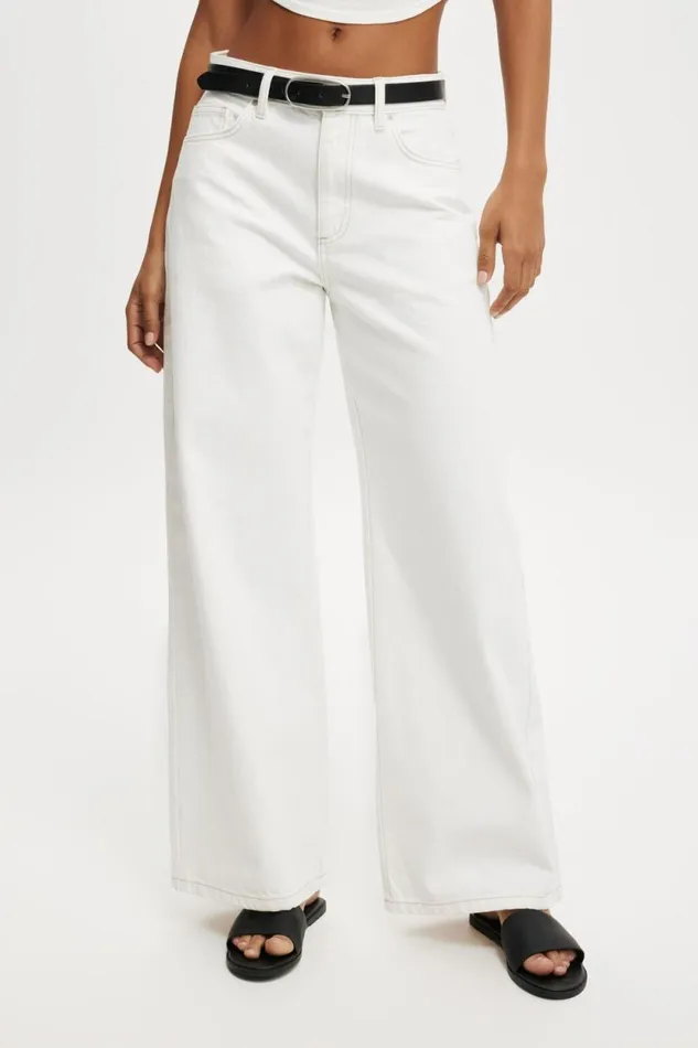 Relaxed Wide Jean Vintage White Women Cotton On Pants Relaxed Wide Jean Vintage White Women Cotton On Pants