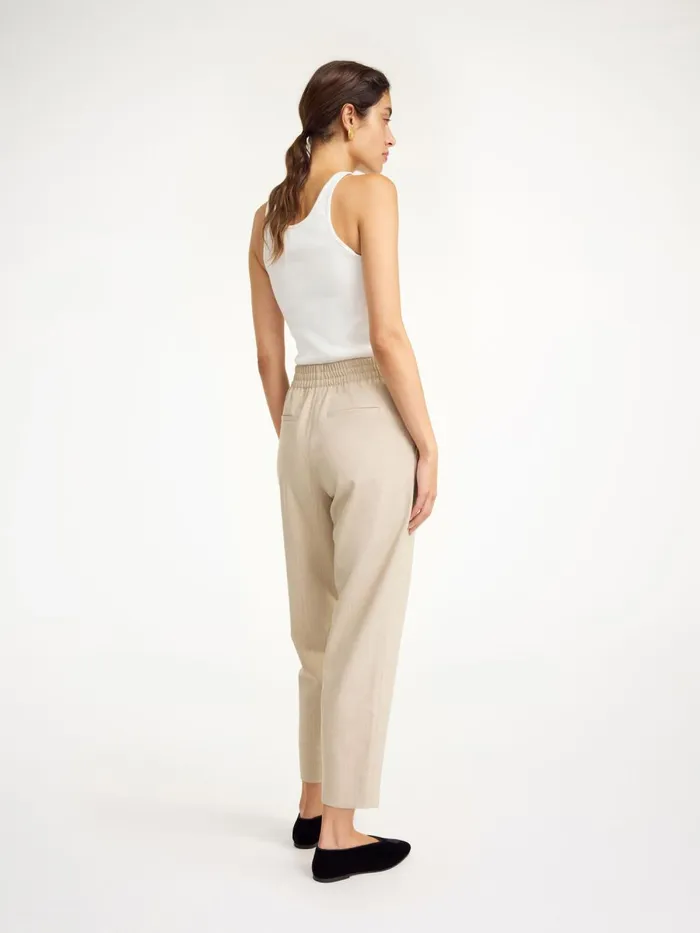 Remi Trousers Beige Melange Women By Malene Birger Trousers