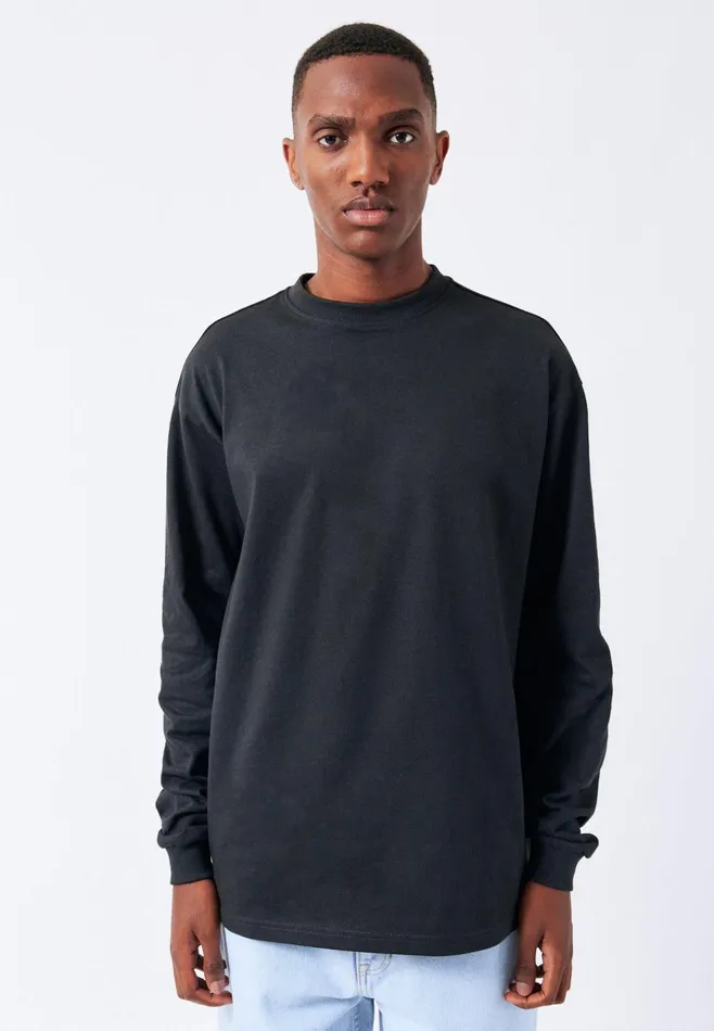 Reno Long Sleeve 8211 Black Black Men Dr Denim Tees and Longsleeves