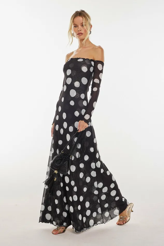 RESA Bardot Maxi In Vogue Women Maxi Dress