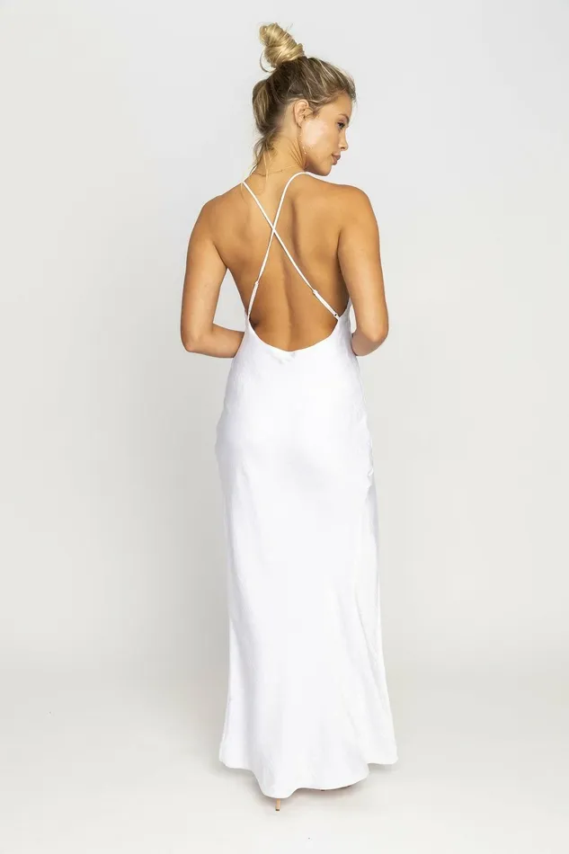RESA Camille Slip Dress In White Women Brides
