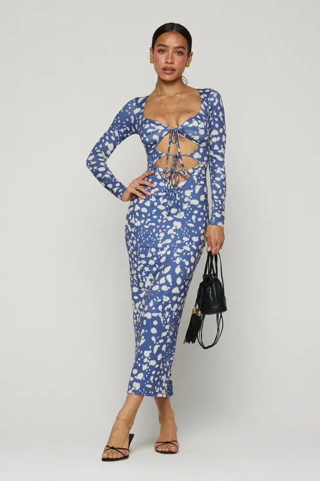 RESA Simone Dress In Cove Women Midi Dress