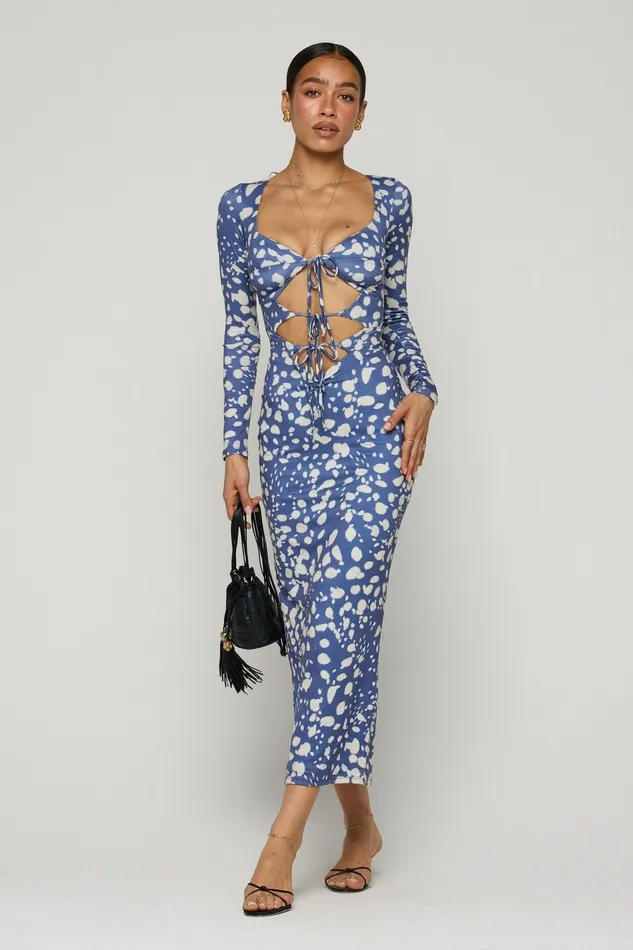 RESA Simone Dress In Cove Women Midi Dress