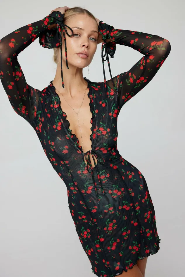 RESA Sloane Mini In Rosette Women Mini Dresses
