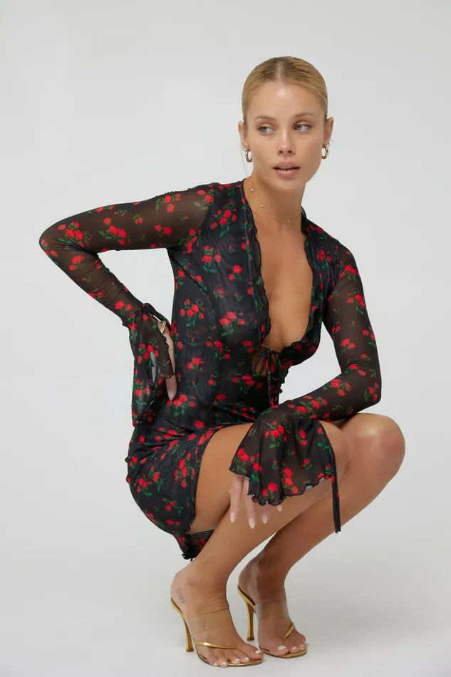 RESA Sloane Mini In Rosette Women Mini Dresses