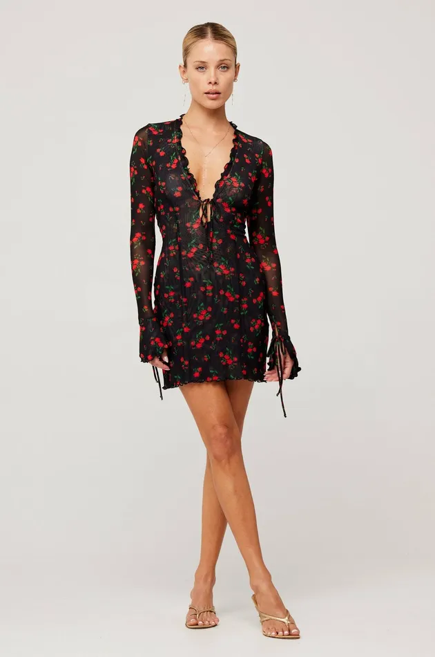 RESA Sloane Mini In Rosette Women Mini Dresses