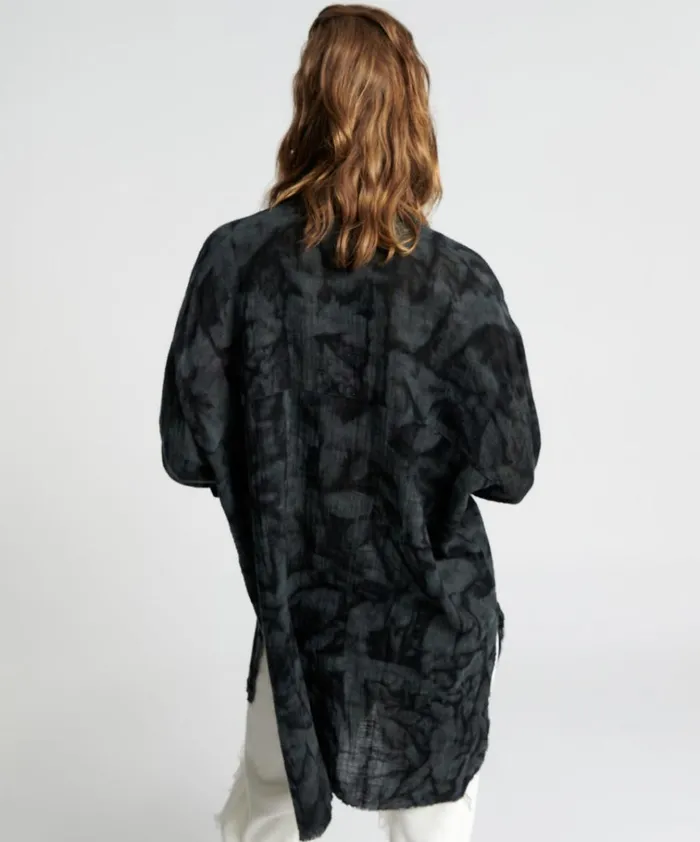 RESONANCE MUSLIN LONGLINE SHIRT Women One Teaspoon Shirts RESONANCE MUSLIN LONGLINE SHIRT Women One Teaspoon Shirts