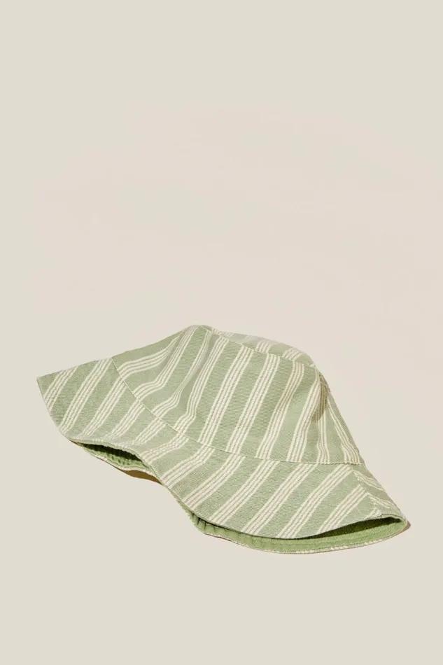Reversible Bianca Bucket Hat Hannah Stripesoft Pine Women Cotton On Hats