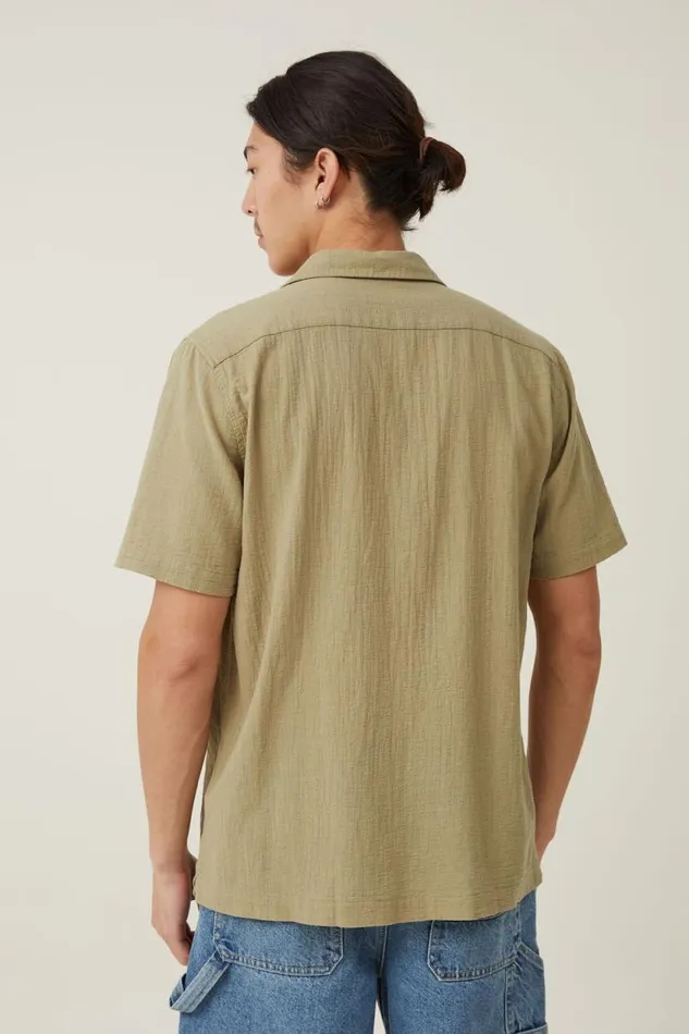 Riviera Short Sleeve Shirt Avocado Men Cotton On Shirts and Polos Riviera Short Sleeve Shirt Avocado Men Cotton On Shirts and Polos