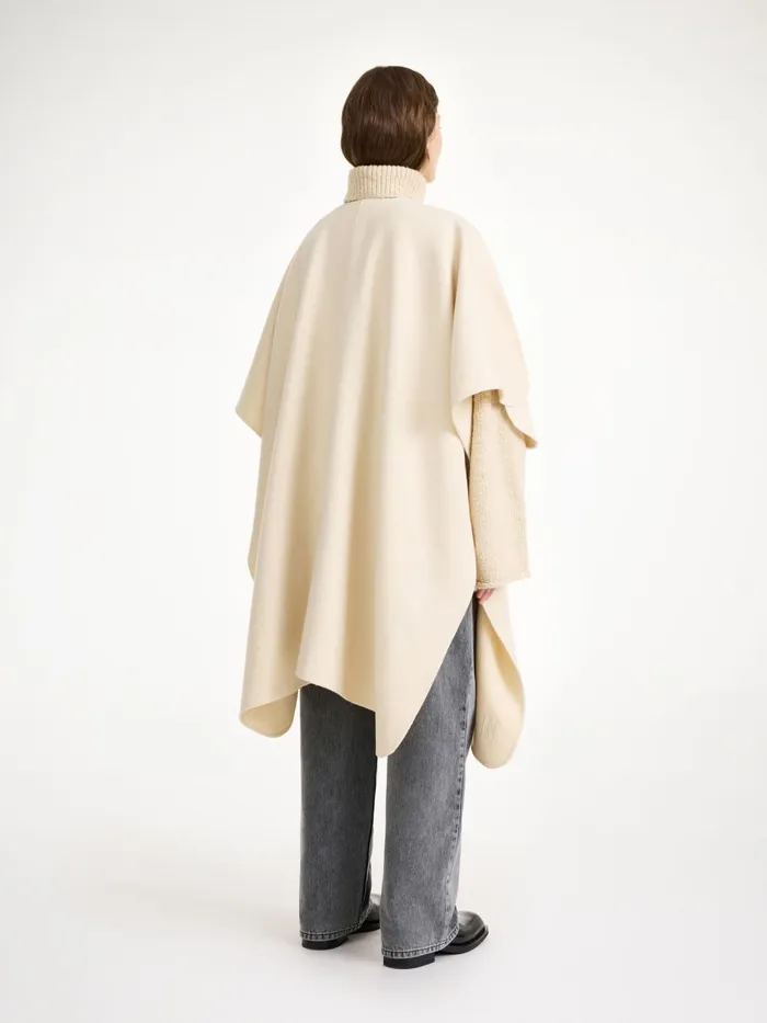 Robertas Wool Cape Pearl Women By Malene Birger Coats and Jackets