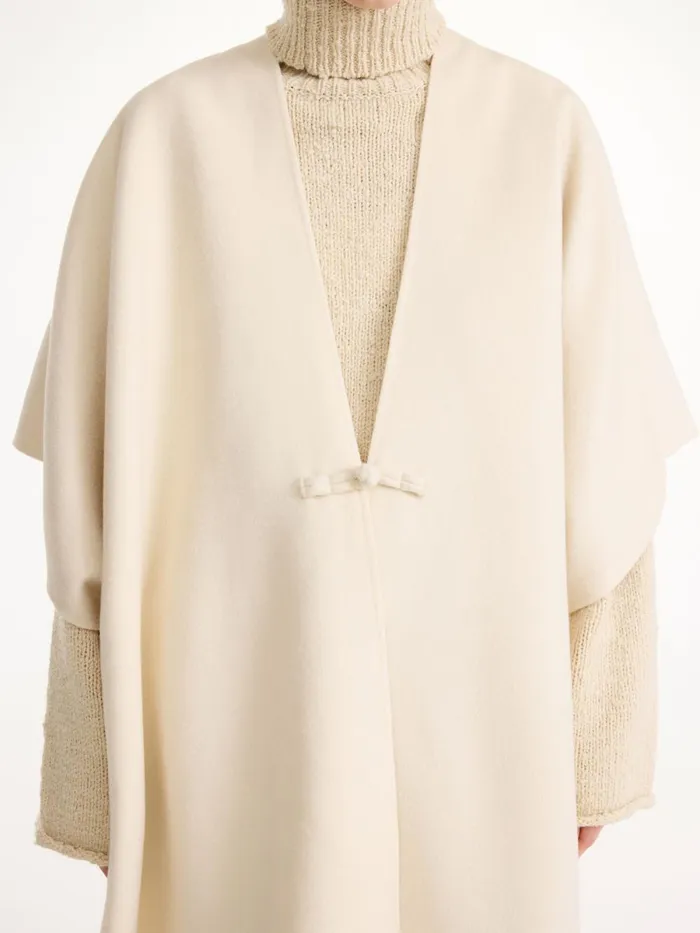 Robertas Wool Cape Pearl Women By Malene Birger Coats and Jackets