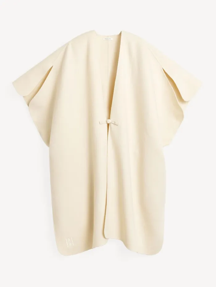 Robertas Wool Cape Pearl Women By Malene Birger Coats and Jackets
