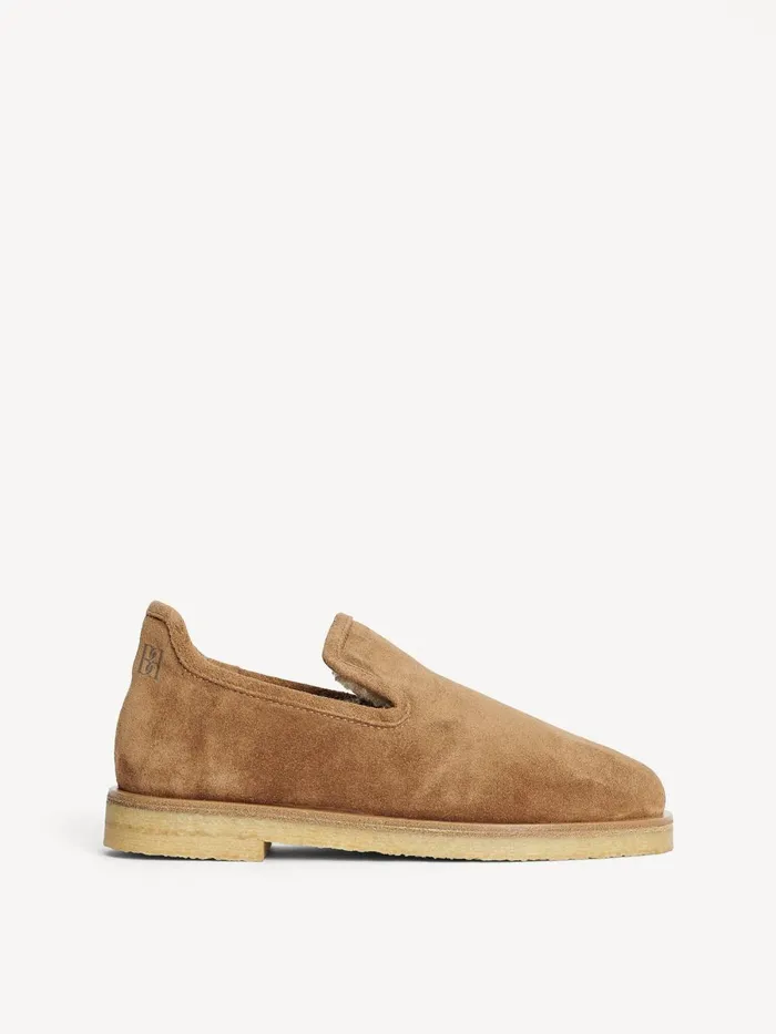 Romine Suede Slippers Tobacco Brown Women By Malene Birger Shoes