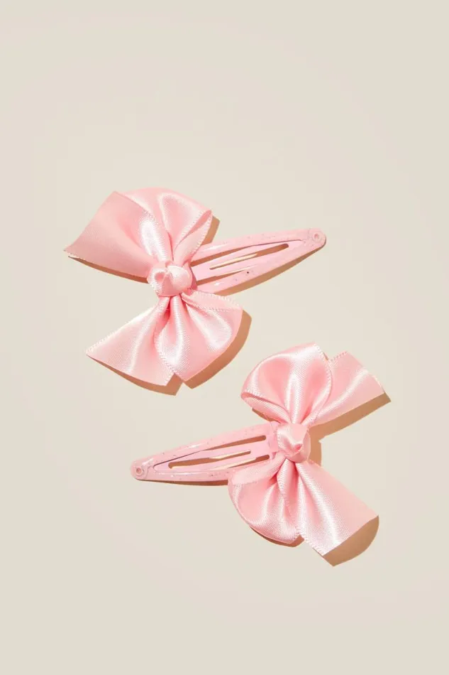 Sadie Snap Clips Blush Pinksatin Bows Girls Cotton On Hair Accessories Sadie Snap Clips Blush Pinksatin Bows Girls Cotton On Hair Accessories