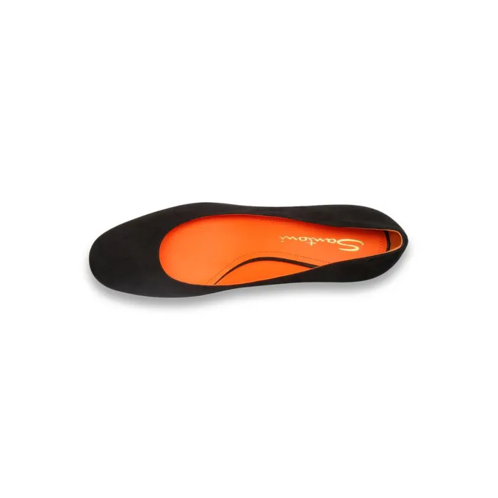 Santoni Black Suede LowHeel Pump Women Pumps and Heels